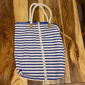 Zippered and lined sailor themed bag